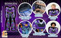 Couverture Oméga Cosy Fleece Robot Toys Blanket Roadster Robot Pattern Knitted Wearable Blanket for Kids Cadeau parfait pour garçons et filles