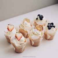 Faible MOQ Dropshipping – Moules à cupcakes tulipes en papier sulfurisé biodégradable antiadhésif, moules à muffins, outils de pâtisserie pour fêtes
