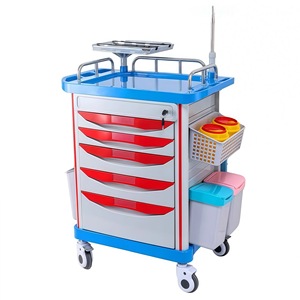 Boshengjia Hospital <b>Trolley</b> 630 5-Layer ABS Medical Cart With Wheels For Emergency Care And Nursing Use - Product Image 2