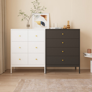 Cómoda escandinava moderna de seis cubos, sencilla, para el hogar de madera blanca, Zapatero, almacenamiento en dormitorio, sala de estar o comedor - Product Image 5