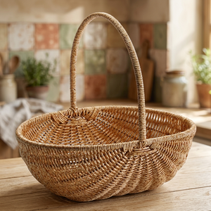 BEST SELLER! High Quality Natural Rattan Picnic <b>Camping</b> <b>Storage</b> Baskets Eco Friendly Stackable Modern Design Wholesale Direct - Product Image 1