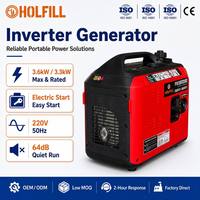 Générateur à onduleur 3,6 kW à démarrage électrique, silencieux 64 dB, 220 V 50 Hz, à essence, pour usage domestique, camping et alimentation de secours – Vente directe usine
