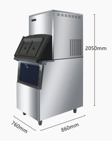 Machine à glaçons mini commerciale 20 kg/24 h pour utilisation en laboratoire, production automatique de glace granulaire, pompe à moteur Emerson, contrôle informatique