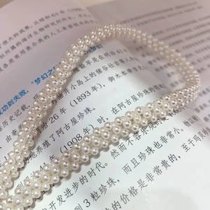 Romantic French Minimalist Finished S925 Sterling <b>Silver</b> <b>Choker</b> Necklace Strung With Tiny 3-4mm Glossy Natural Aurora Pearl Hand - Product Image 2