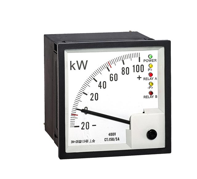 High Quality kw Meter with Alarm Output Moving Coil Analog Panel KW Meter 100KW Power Meter
