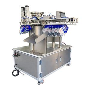 Máquina Automática de Llenado de Bolsas con Boquilla Rotatoria de Escritorio con Control PLC de 2 Cabezales para Leche, Jugo, Crema, Gel, Champú, Tapado de Alta Precisión - Product Image 2