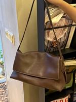 Sac à main vintage pour femme, nouveau modèle Chelsea 36, grande capacité, minimaliste, sac hobo à porter sous le bras, en cuir véritable avec rabat