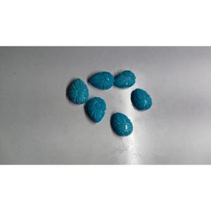 Cabujón de cuarzo turquesa azul, piedra preciosa de turquesa tallada de 10x14 mm, piedra de cuarzo turquesa tallada - Product Image 1