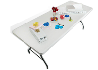 Table à manger portable design moderne Chaises et tables de banquet en plastique pour le camping en plein air Table longue pour le bureau de mariage à la maison