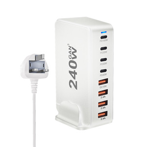 <span class=keywords><strong>Chargeur</strong></span> GaN multiport Type C 240W Desktop 4C4A <span class=keywords><strong>100W</strong></span> USB C Chargement ultra rapide Téléphone portable Ordinateur portable <span class=keywords><strong>Chargeur</strong></span> adaptateur - Product Image 4