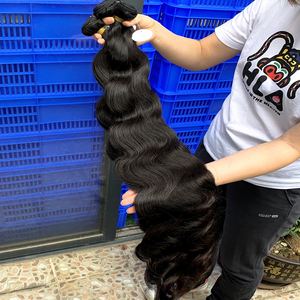 GS cheveux indiens vierges bruts non traités, Extension de cheveux humains Remy, paquets de cheveux vierges bruts à cuticules alignées pour femmes noires - Product Image 2