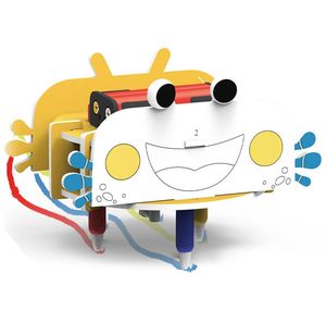 Kit Robot da Disegno Fai-da-Te per Bambini, <span class=keywords><strong>Giocattolo</strong></span> Educativo STEM, Macchina Creativa per Graffiature, Controllo Manuale, Alimentato a Batterie AA - Product Image 3