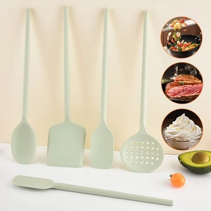 Juego de 5 utensilios de cocina de silicona antiadherentes: espátulas, cucharas, utensilios de cocina, espumadera y raspador - Product Image 5