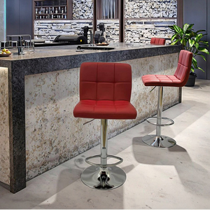 Phân thanh màu đỏ có thể được điều chỉnh chiều cao Thanh Gia Đình Thanh Cocktail ghế dễ dàng để làm sạch mạnh mẽ và bền - Product Image 1