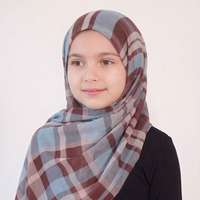 Hijab en modal imprimé pour enfants, taille mini, nouvelle tendance, hijab en modal de luxe de qualité supérieure, taille mini 165*50 cm, hijab en modal tissé en bambou