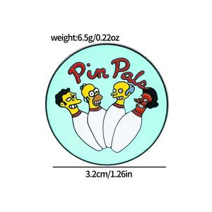 Broches Esmaltados de Aleación de Zinc Unisex con Diseños Nuevos al por Mayor, Broches de Anime Simpson para Decoración de Ropa DIY - Product Image 6