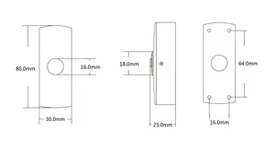 Door Push Button Switch 12V/24V Surface Mounting Door Exit Button Access Control Exit Switch Metal Push Button