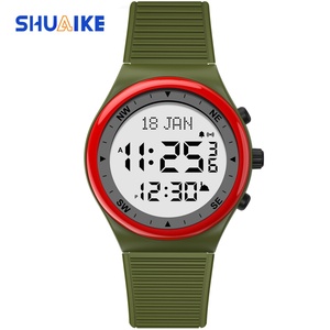 Montres de pèlerinage islamiques, montres Azan musulmanes, montres étanches à bracelet en silicone, vente en gros d'usine, logo personnalisé - Product Image 5