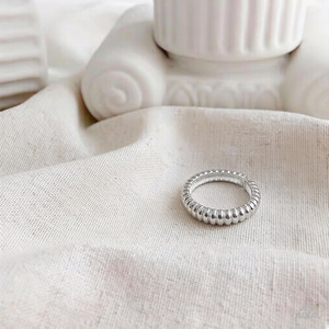 Gear Shaped Plain Band S925 Sterling Silver Women's Fashionable <b>Open</b> <b>Ring</b> For Index Finger - Product Image 4