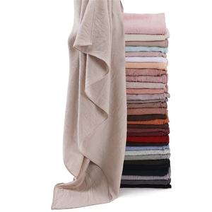 Foulard carré en crêpe de coton et viscose naturel froissé, doux et respirant, motif personnalisé, 90 cm, vente en gros, avec sac - Product Image 4