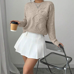 Pull rétro tendance pour femmes, nouveau style, col rond, tricot jacquard ample - Product Image 5