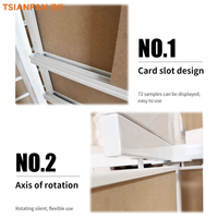 Design Super Minimaliste 360 °   Présentoir multi-panneaux pour carreaux de céramique, support rotatif segmenté pour dalles de pierre de quartz, présentoir de sol