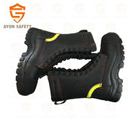 Bottes de lutte contre l'incendie en cuir durable pour les pompiers