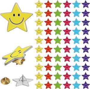 GREPAS hediyeler özelleştirme sevimli yıldız yaka <span class=keywords><strong>Pin</strong></span> gülümseme emaye <span class=keywords><strong>Pin</strong></span> - Product Image 1