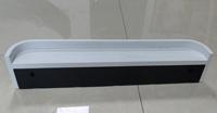 Porte-manteau mural avec 9 crochets, porte-manteau au design moderne avec crochets muraux cachés, panneau en placage de bois massif, blanc