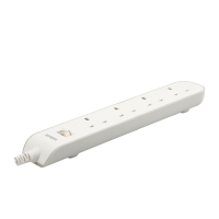 Multiprise à 4 prises en cuivre avec prise britannique 110V/220V pour le bureau et la maison