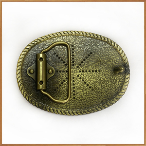Benutzer definierte Western Cowboy antike Metalls chnalle Logo Zink legierung Blumen form Gürtels chnalle - Product Image 3