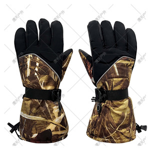 Guantes calefactables de camuflaje, guantes de cinco dedos para motocicleta con pantalla táctil, guantes cálidos para exteriores con temperatura ajustable - Product Image 1
