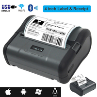 Imprimante thermique portable M430B 4 pouces avec Bluetooth et WIFI, machine d'impression de codes-barres et de reçus portable