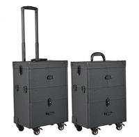 Valise de Train pour maquillage, mallette sur roulettes pour artiste, valise à roulettes verrouillable, accessoire de cosmétique
