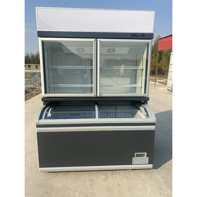 Supermarket Commercial Equipment Refrigerator and Freezer Combined Refrigerator and Freezer Display Fridge