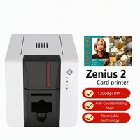 Imprimante de cartes d'identité simple face Zenius2, imprimante de cartes PVC intelligentes, USB Ethernet, réinscriptible pour employés, étudiants, adhérents