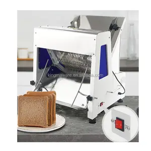 Mesin pembuat roti bakar komersial 31 pengiris listrik otomatis roti pengiris untuk roti Hamburger Baguette