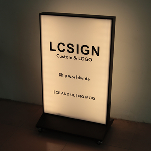 Lc साइन पुली मोबाइल विज्ञापन प्रकाश बॉक्स आउटडोर एक्रिलिक एल्यूमीनियम फर्श ऊर्ध्वाधर डबल-पक्षीय बिलबोर्ड - Product Image 3