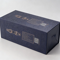 Boîte de style tube gaufrée avec fermeture magnétique et tiroir coulissant pour spiritueux de luxe et éditions de collection (OEM/ODM écologique)