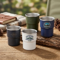 Mug à café isotherme double paroi en acier inoxydable 304 de 300 ml, écologique, léger, réutilisable, avec couvercle, idéal pour le bureau et les voyages – Cadeau d'affaires