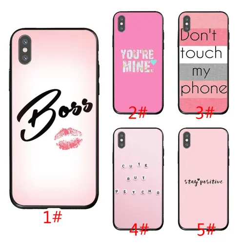 Wholesale pink girl boss phone case Soft TPU Back Soft Cover mobile phone accessories for iphone case for iphone 11 case