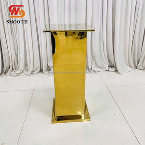 SMOOTH High Quality Wedding Golden <b>Table</b> Centerpieces <b>Tall</b> Metal Flower Stand Stainless Steel Flower Stand For Party Decor - Product Image 5