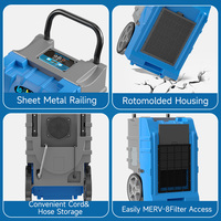 Déshumidificateur 70L, sécheur, ETL CE SAA avec réfrigérant R410 R290, machine industrielle et commerciale pour la restauration et les dégâts d'inondation
