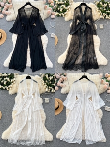 Camicia da <span class=keywords><strong>Notte</strong></span> Estiva 2026 con Spalline, Scavata, Sexy, 100% Cotone, Vita Elastica, Traspirante, da Donna, per Casa, Bianca, Indossabile Anche Fuori Casa, Vestibilità Ampia - Product Image 6