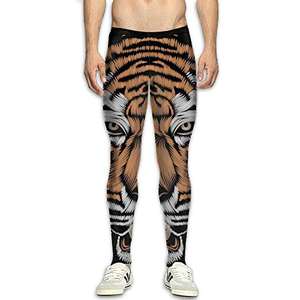 Leggings de sport de compression à taille haute pour la musculation et la course à pied avec logo à la taille pour hommes - Product Image 2