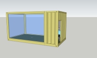 Maison conteneur personnalisé de 15 pieds, maisons, piscine en verre trempé pour l'été