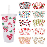 LETOP pembungkus UV cangkir dingin 24oz DIY natal 1 buah untuk stiker DTF Transfer kristal keramik Tumbler logam Pegatinas Transferibles