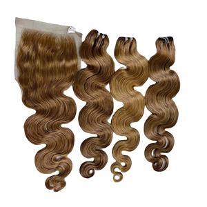 Extensions de cheveux humains 100% naturels, double épaisseur, ondulés, de donneur unique, à clipser, avec pointe plate, en vrac, en promotion - Product Image 4