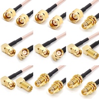 Conector de montaje en Panel de soldadura con brida de mamparo, conector adaptador RF de montaje en PCB, conector macho de RPSMA, conector hembra de latón Sma ROHS Ph 2 50 Ohm