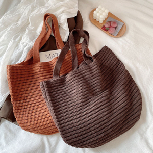 Knitting <strong>Bag</strong> Handbags Large Crochet Tote Retro Cotton Recycled Vestshape Women Organizer Craft <strong>Crotchet</strong> Knit <strong>Bag</strong> - Product Image 2